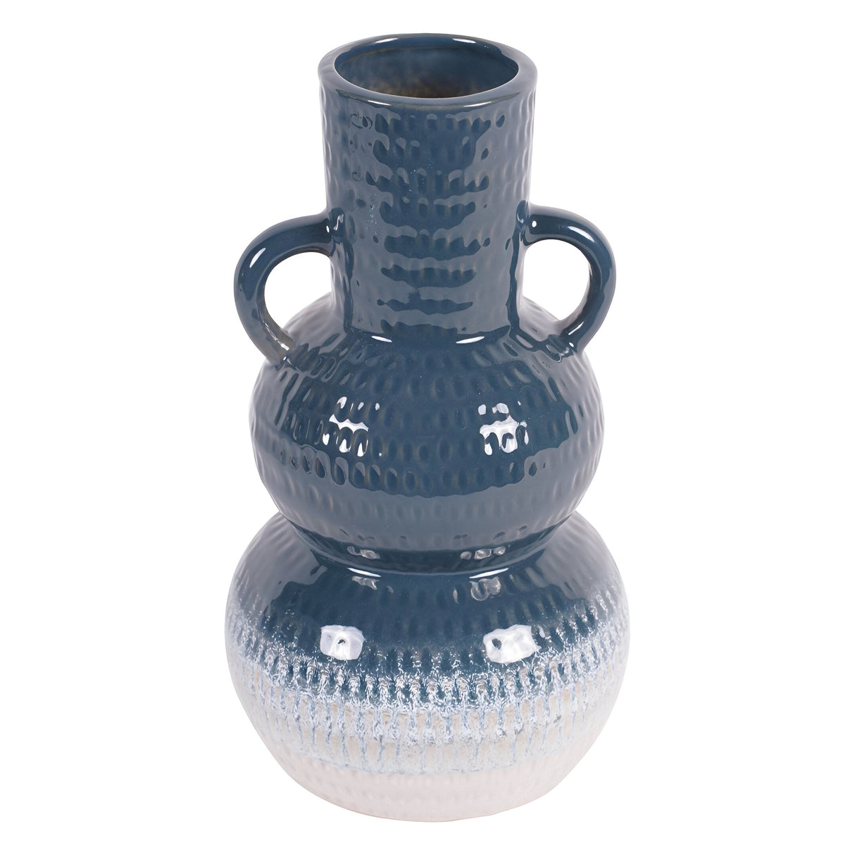 Laura Ashley Small Laneham Stoneware Vase - Blue