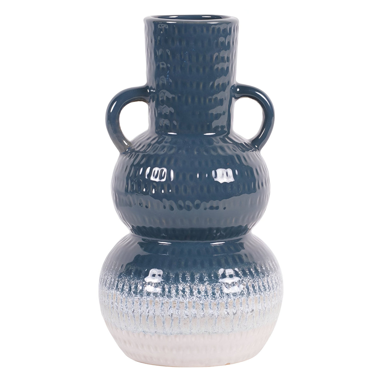Laura Ashley Small Laneham Stoneware Vase - Blue