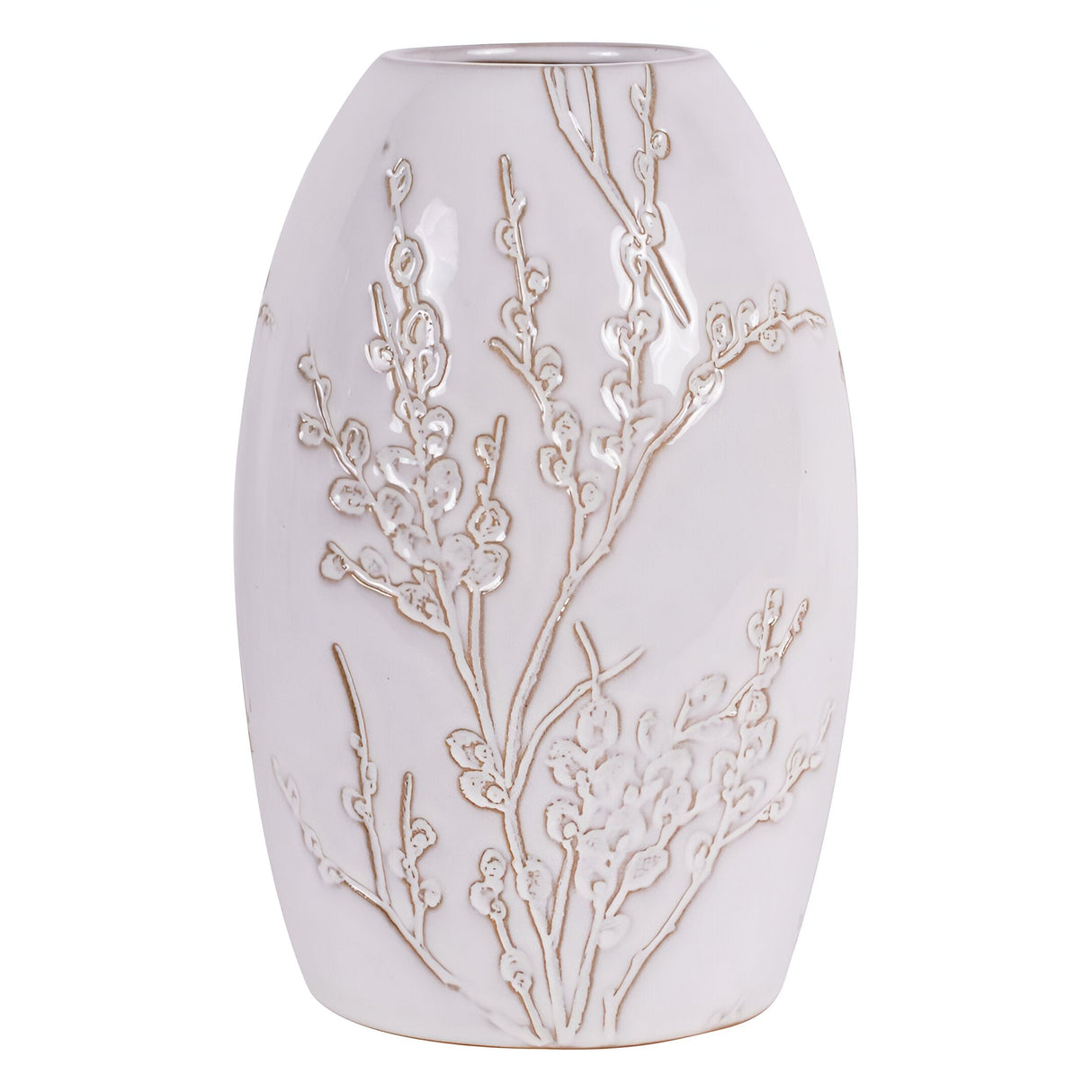 Laura Ashley Large Pussywillow Stoneware Vase - White