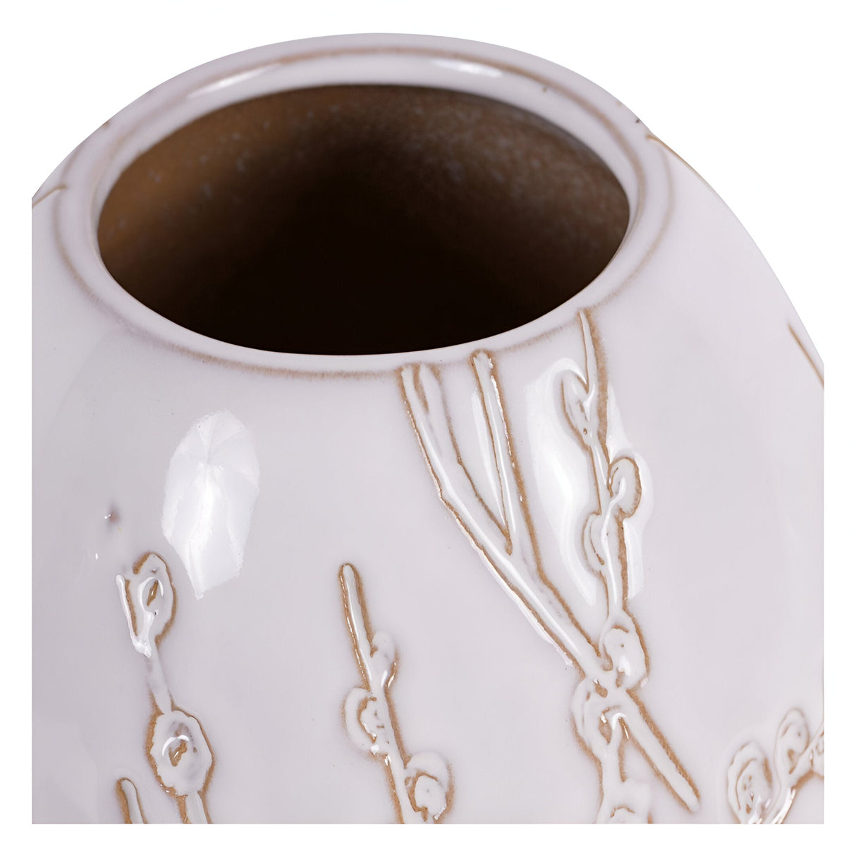 Laura Ashley Large Pussywillow Stoneware Vase - White