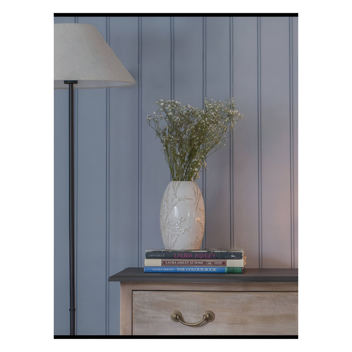 Laura Ashley Large Pussywillow Stoneware Vase - White