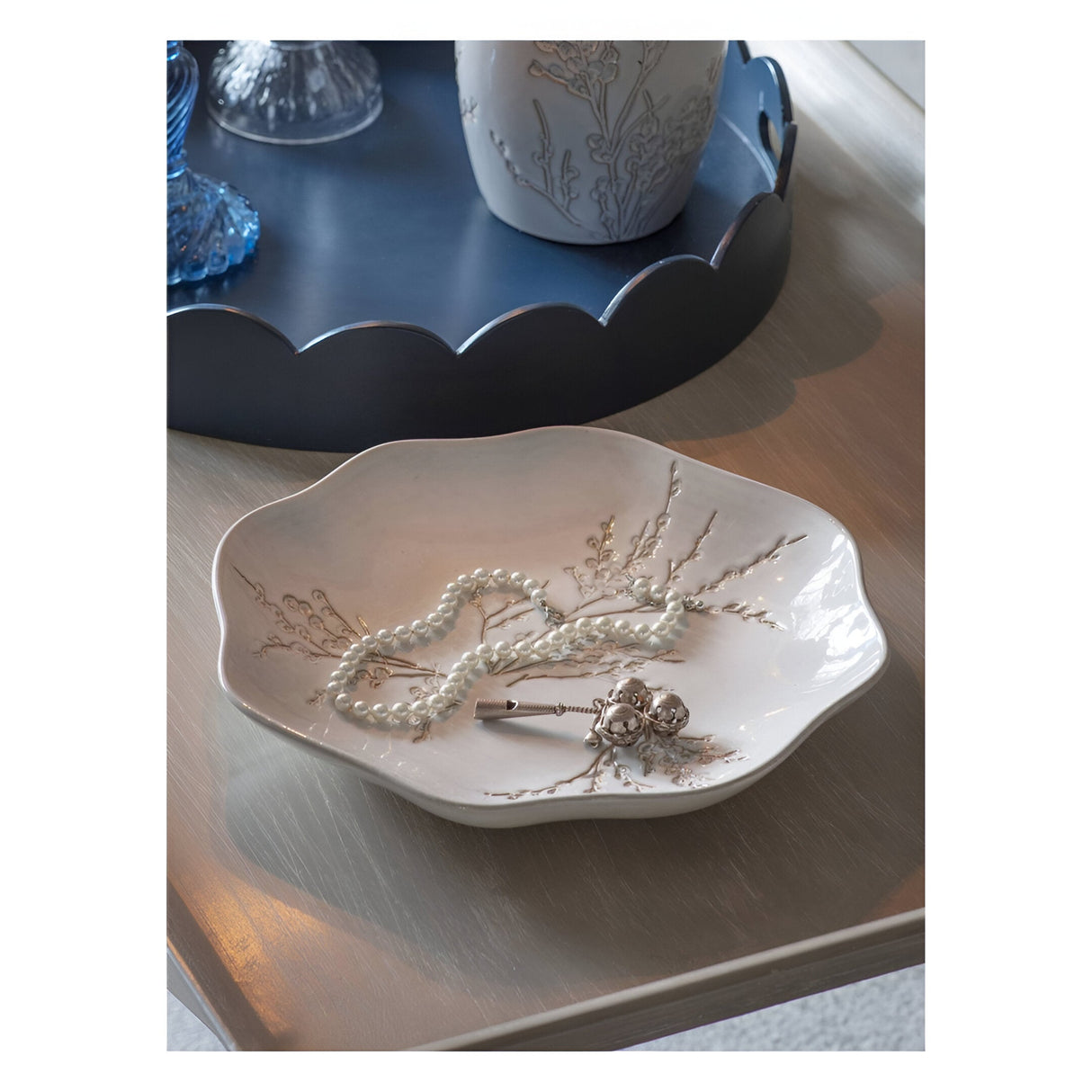 Laura Ashley Pussywillow Stoneware Bowl - White