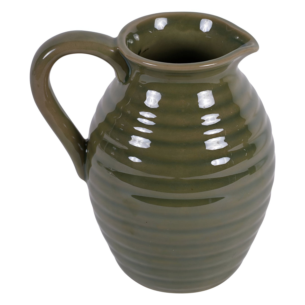 Laura Ashley Harriston Stoneware Handle Jug - Green