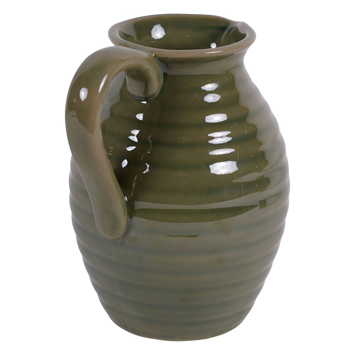 Laura Ashley Harriston Stoneware Handle Jug - Green