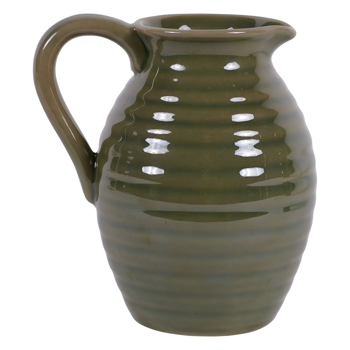 Laura Ashley Harriston Stoneware Handle Jug - Green