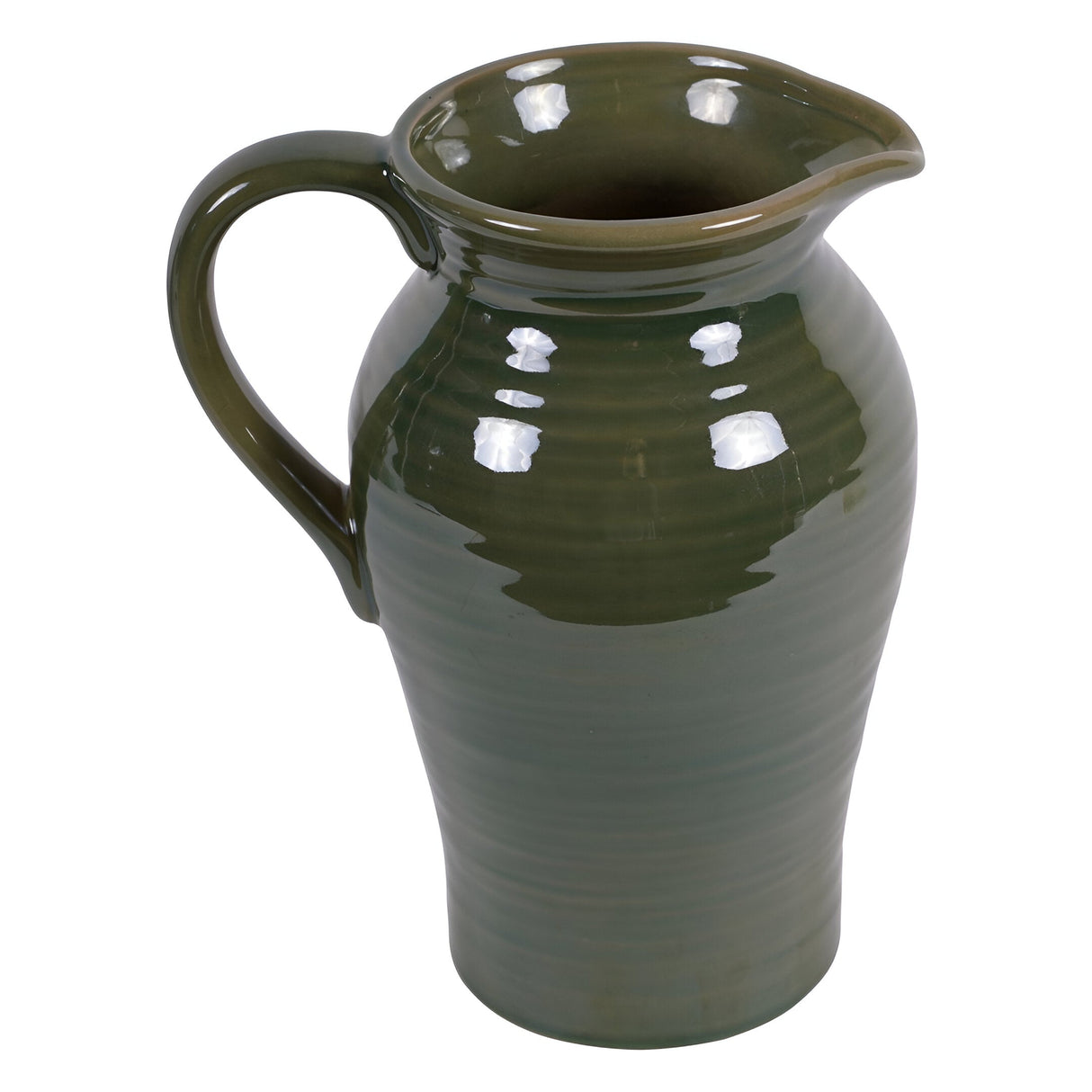 Laura Ashley Harriston Stoneware Handle Jug - Green