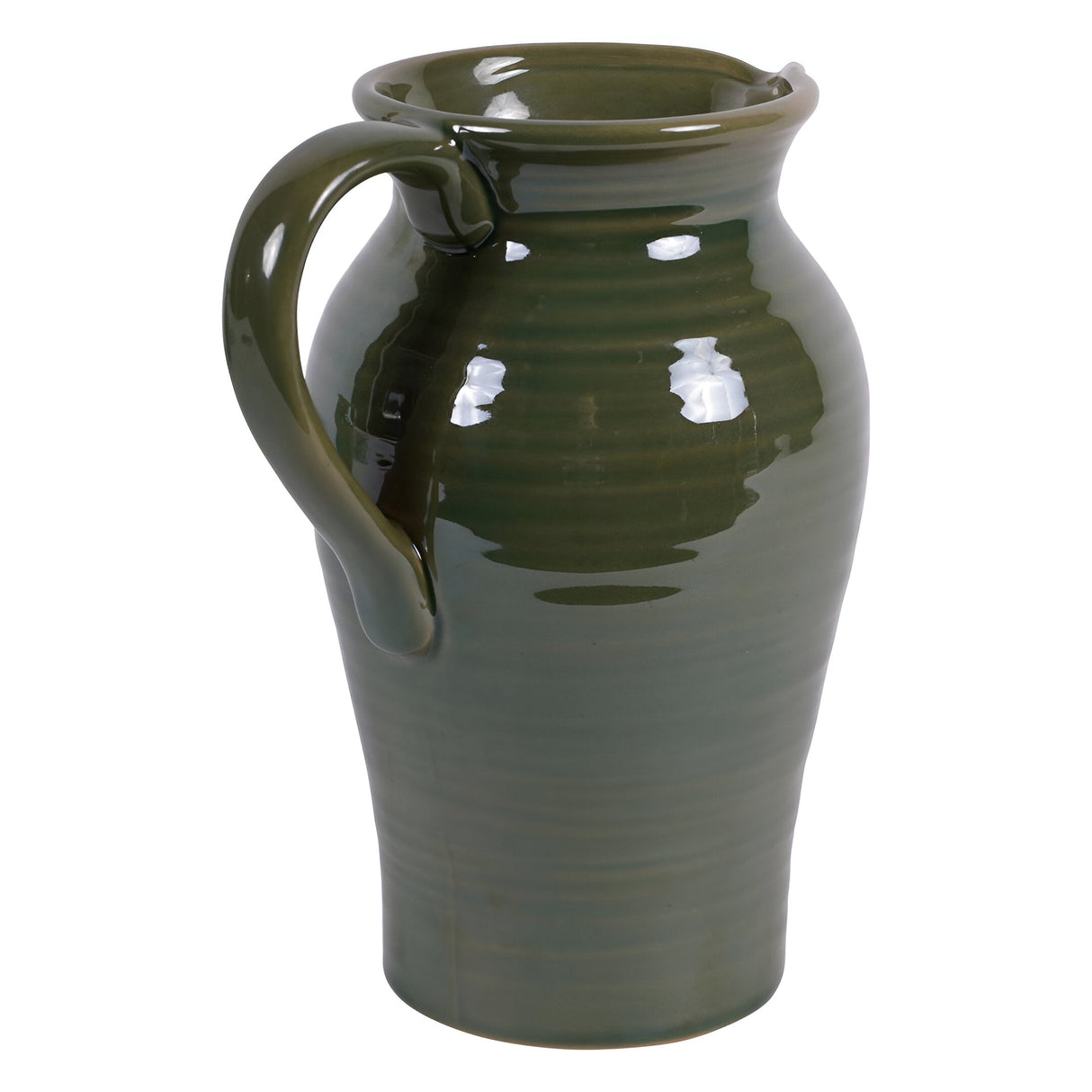 Laura Ashley Harriston Stoneware Handle Jug - Green