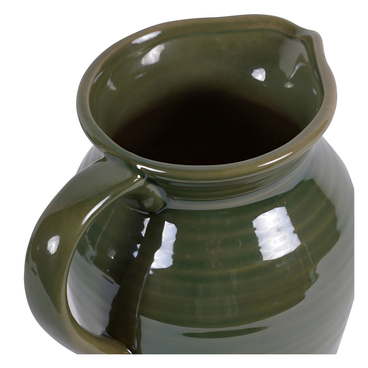 Laura Ashley Harriston Stoneware Handle Jug - Green