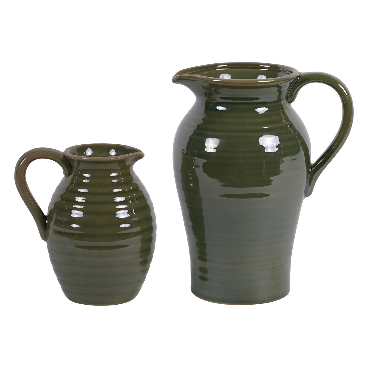 Laura Ashley Harriston Stoneware Handle Jug - Green
