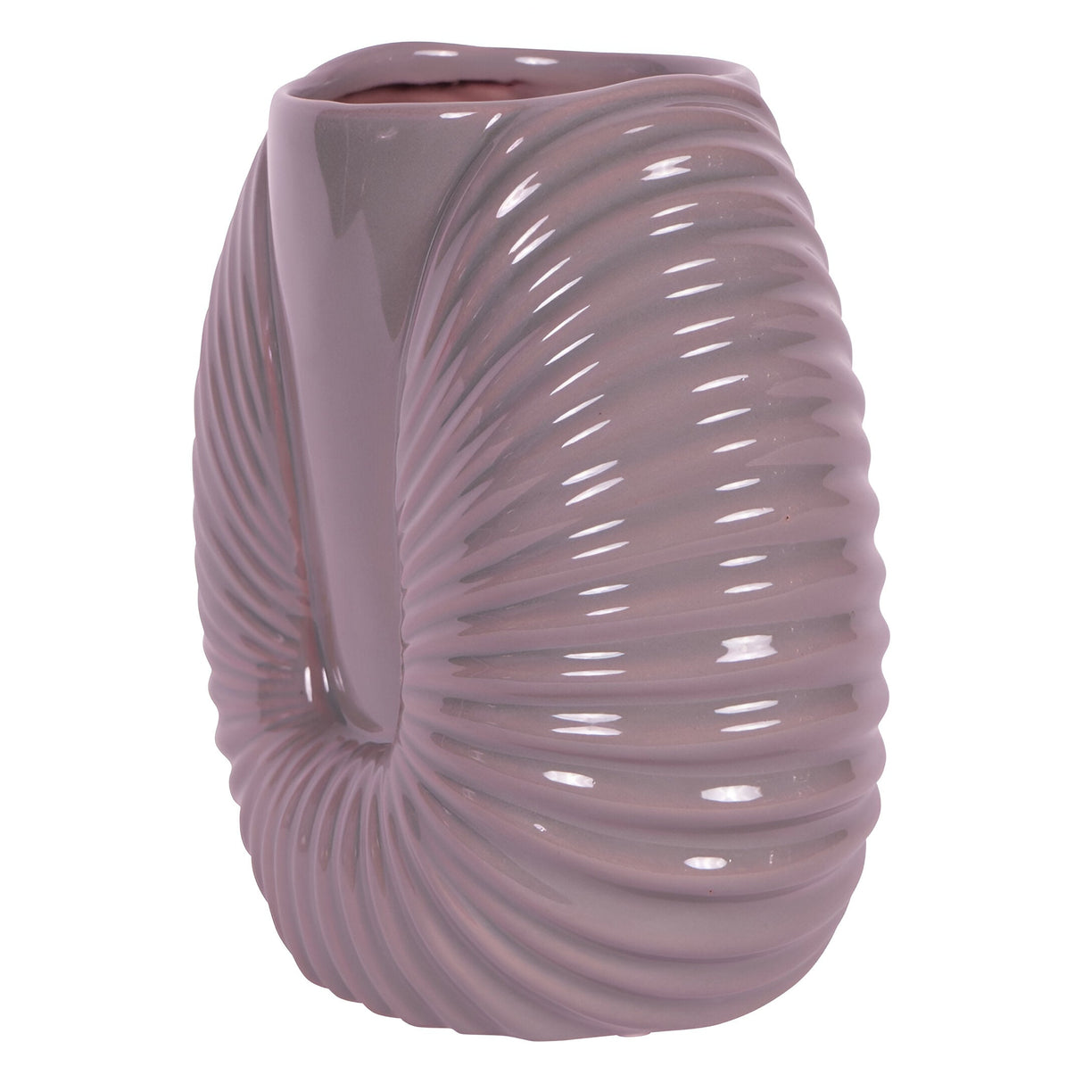 Laura Ashley Harriston Stoneware Conche Vase - Pink