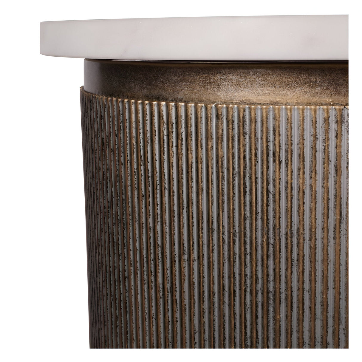 Belvedere Console Table With Shelf - Aged Gold