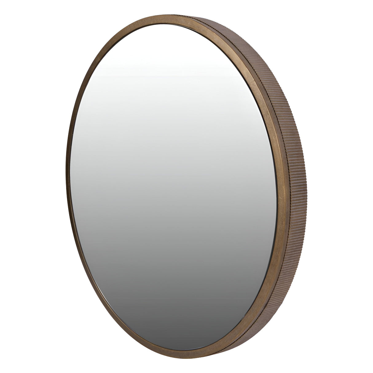 Belvedere Round Wall Mirror Aged Gold - 80x80cm