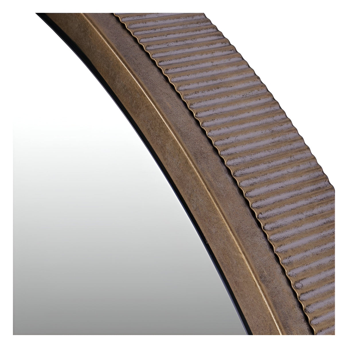 Belvedere Round Wall Mirror Aged Gold - 80x80cm