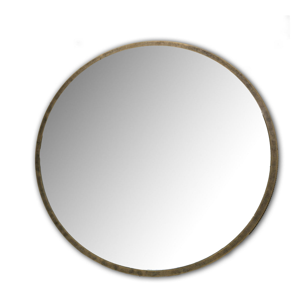 Belvedere Round Wall Mirror Aged Gold - 80x80cm