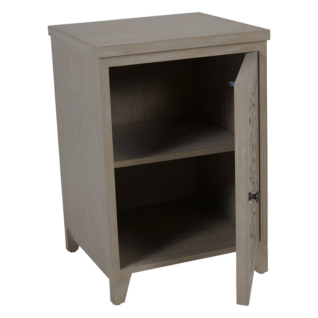 Laura Ashley Greystead Mirrored 1-Door Chest - Grey