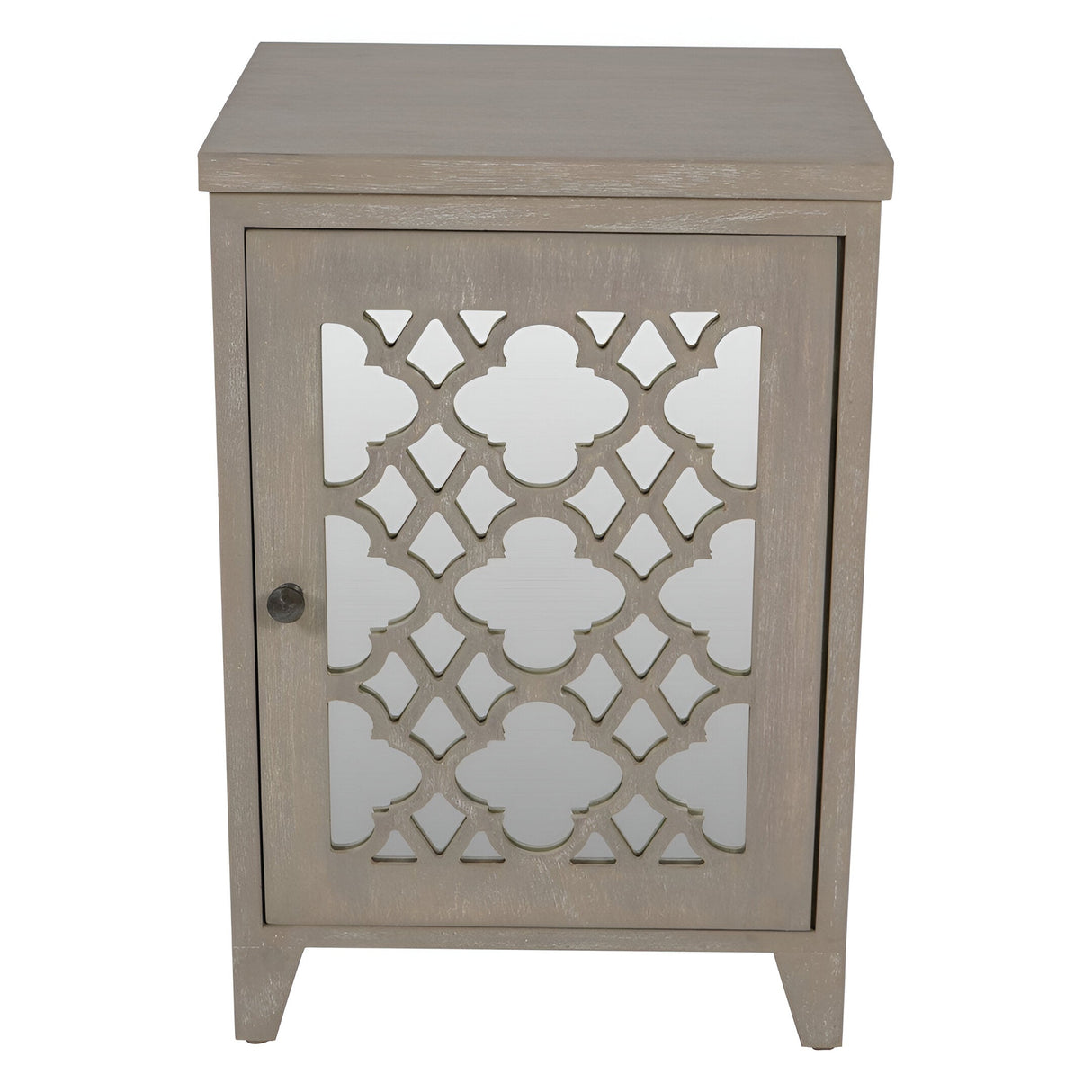 Laura Ashley Greystead Mirrored 1-Door Chest - Grey