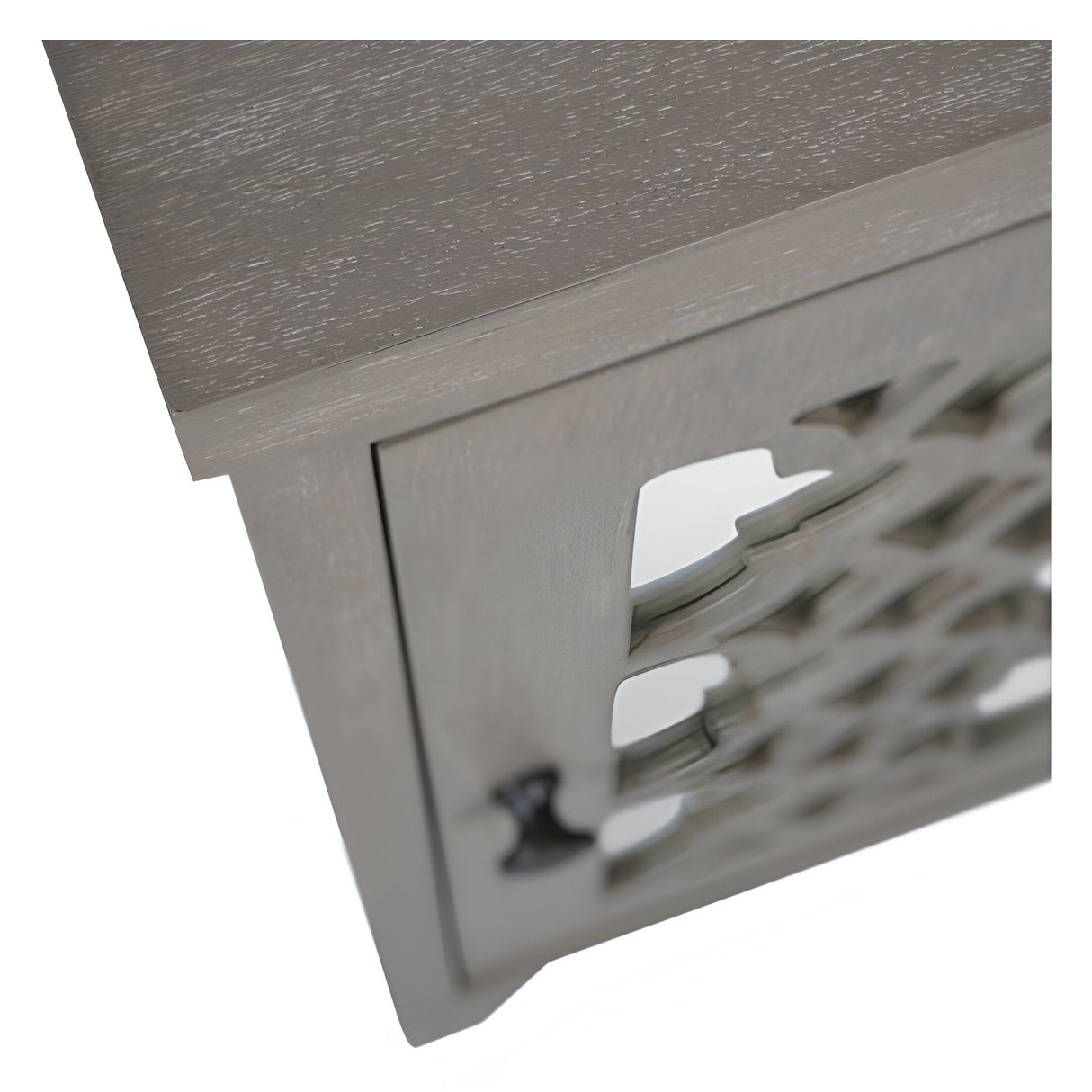 Laura Ashley Greystead Mirrored 1-Door Chest - Grey