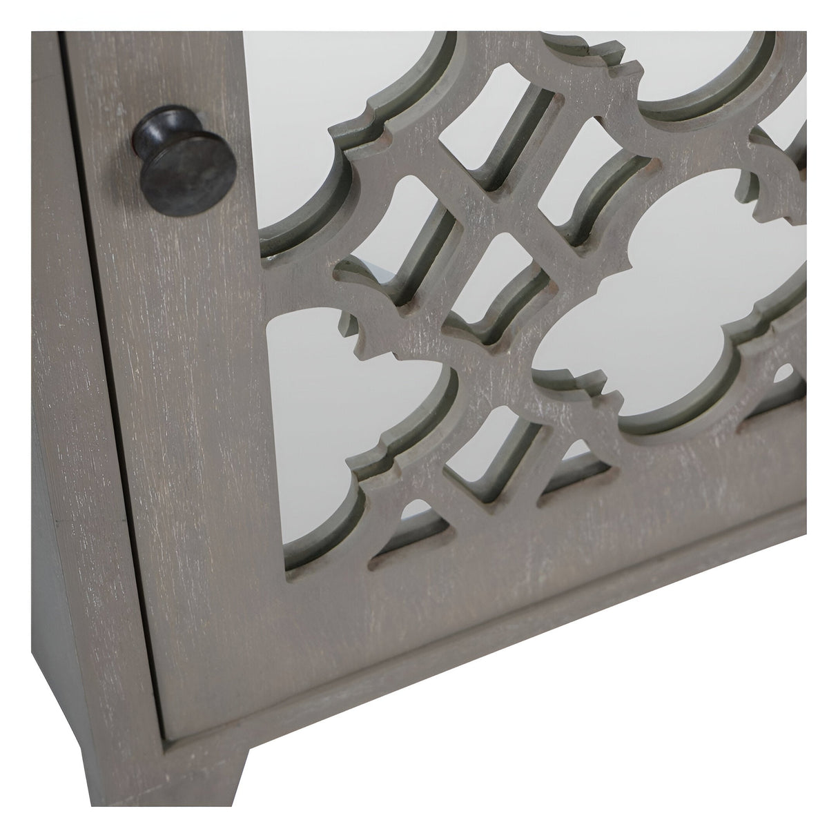 Laura Ashley Greystead Mirrored 1-Door Chest - Grey