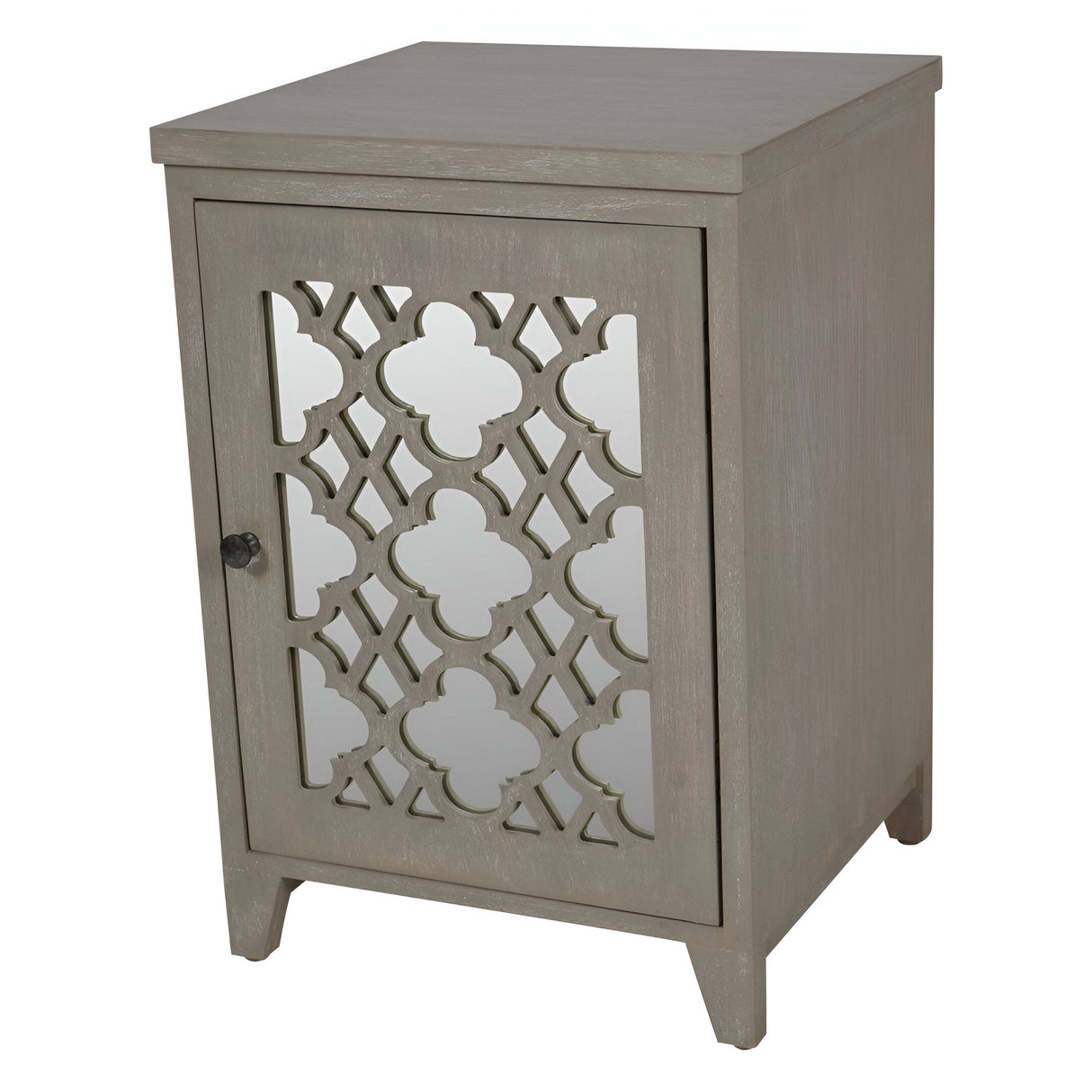 Laura Ashley Greystead Mirrored 1-Door Chest - Grey