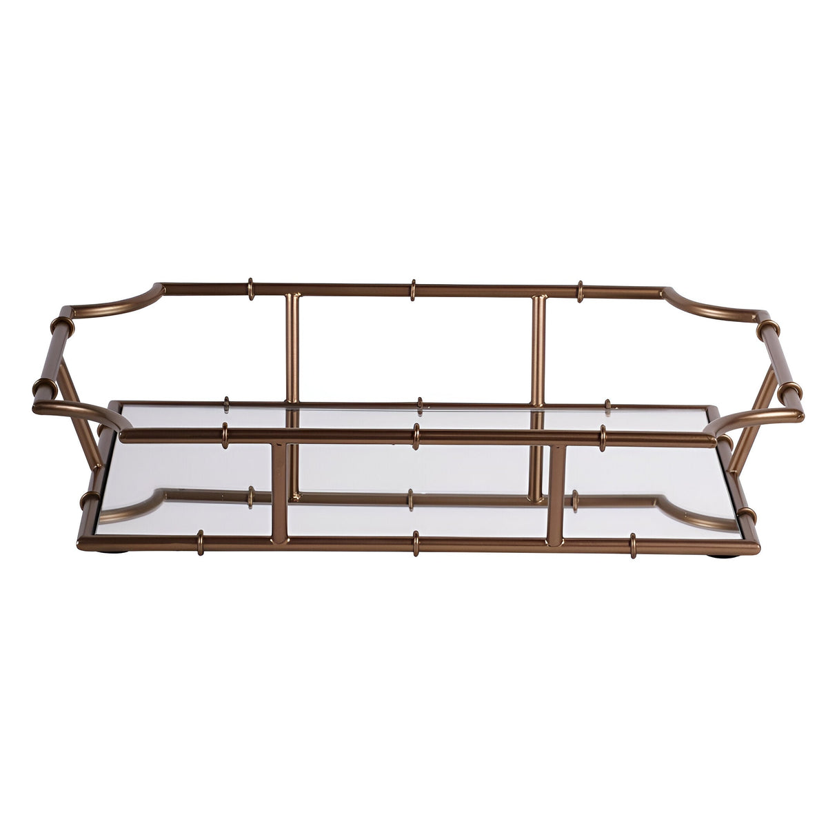 Laura Ashley Bamboo Finish Tray - Antique Brass