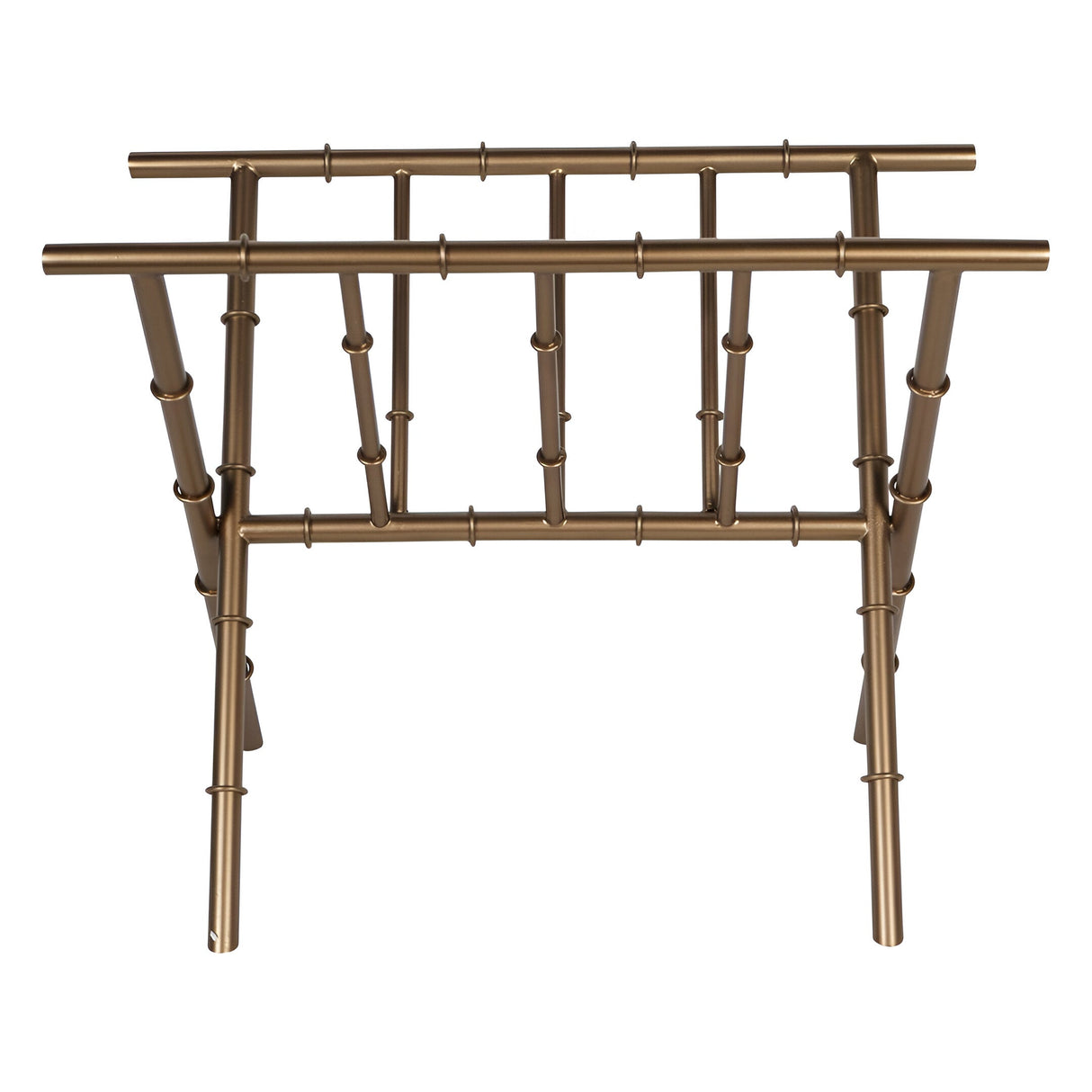 Laura Ashley Bamboo Detail Magazine Rack - Antique Brass