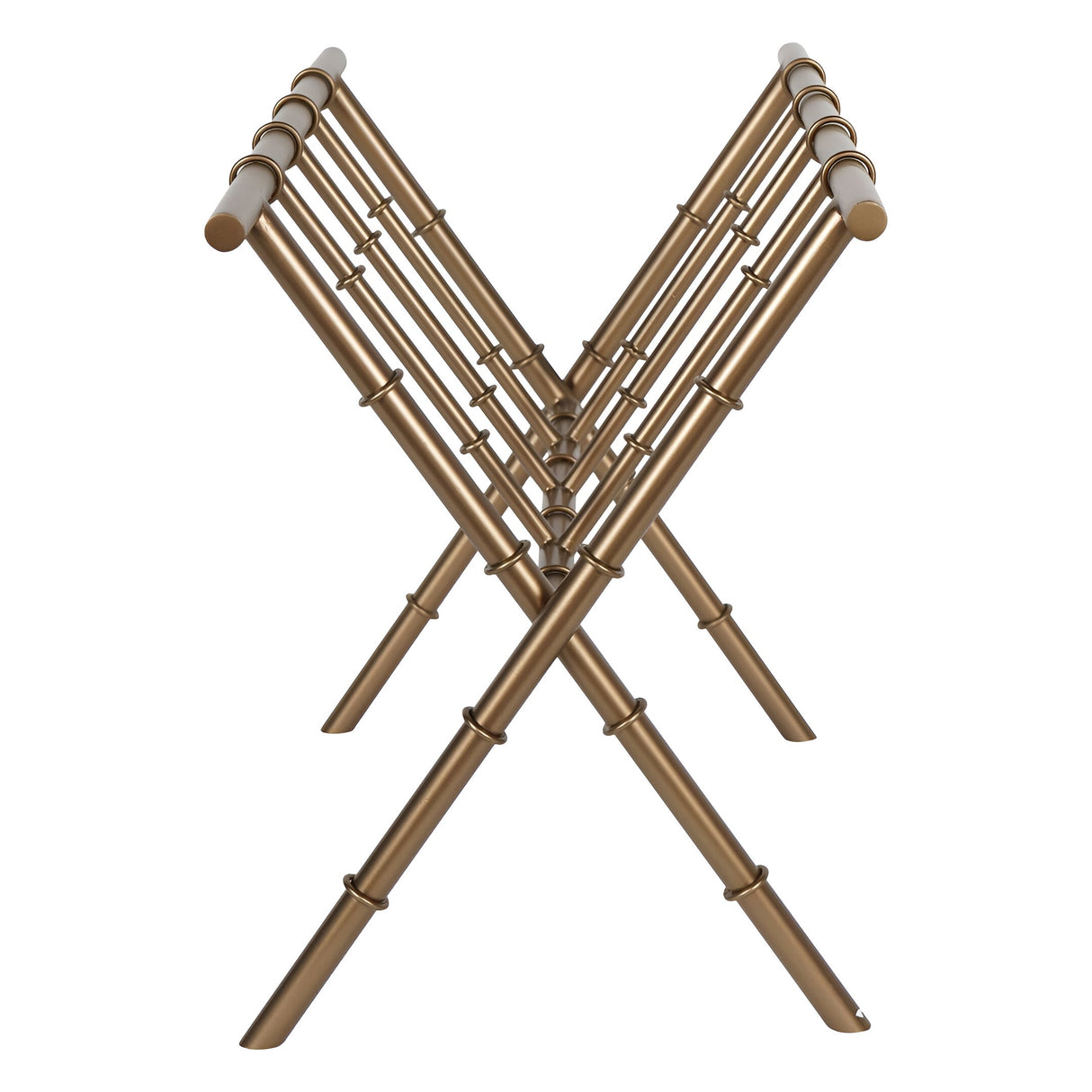 Laura Ashley Bamboo Detail Magazine Rack - Antique Brass