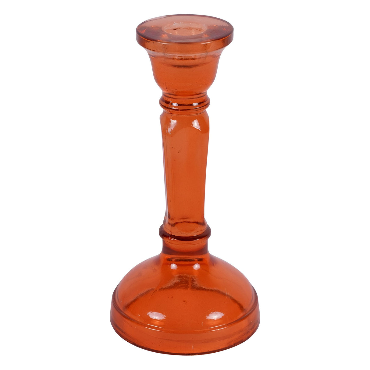 Laura Ashley Glass Candlestick - Orange