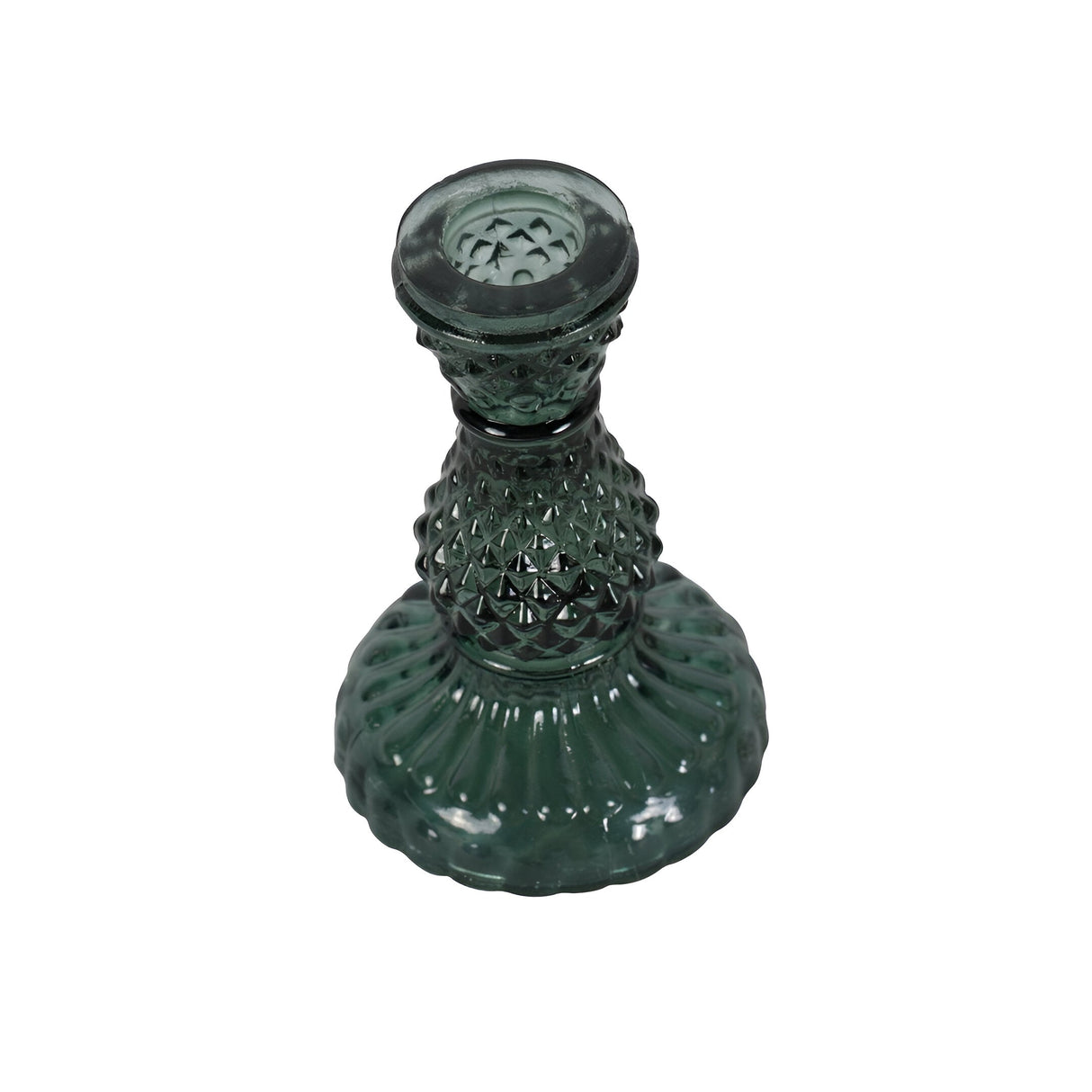 Laura Ashley Glass Candlestick - Sea Green