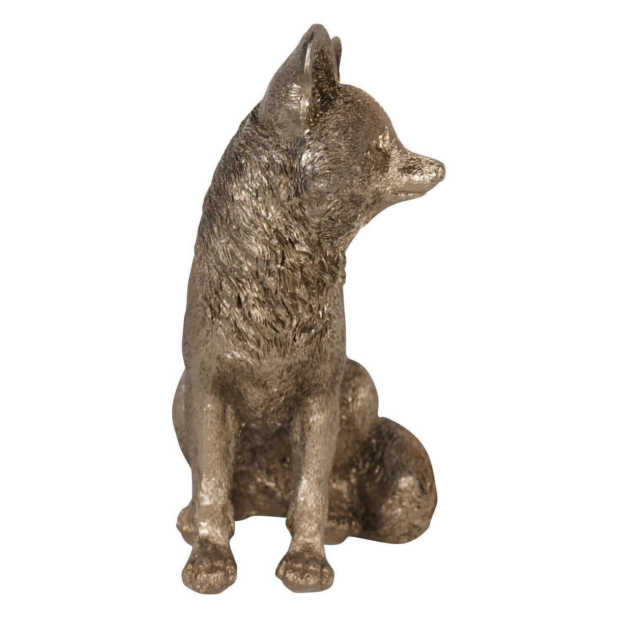 Laura Ashley Antique Gold Sitting Fox Figurine - 19.5cm
