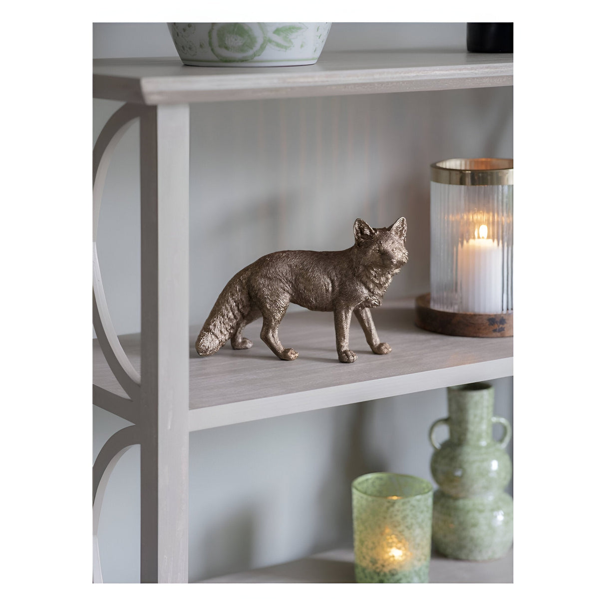 Laura Ashley Antique Gold Standing Fox Figurine - 24cm