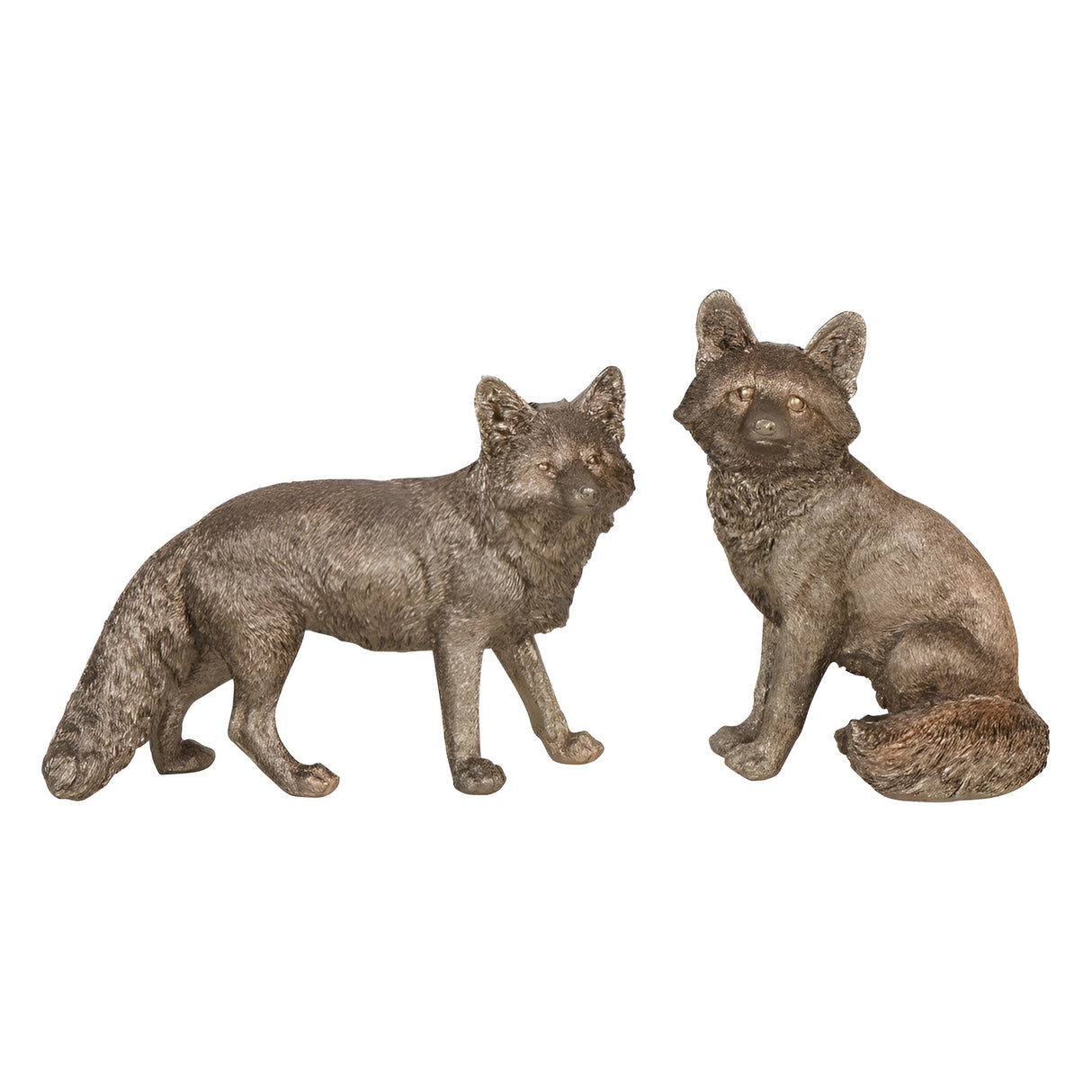 Laura Ashley Antique Gold Standing Fox Figurine - 24cm