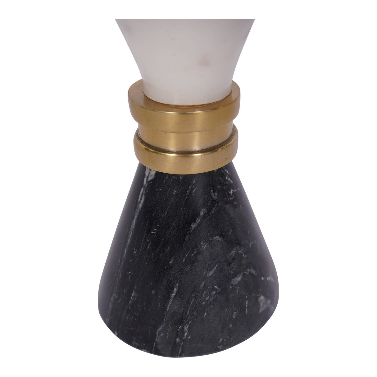 Ravello Mable Candle Holder 25cm - White & Black