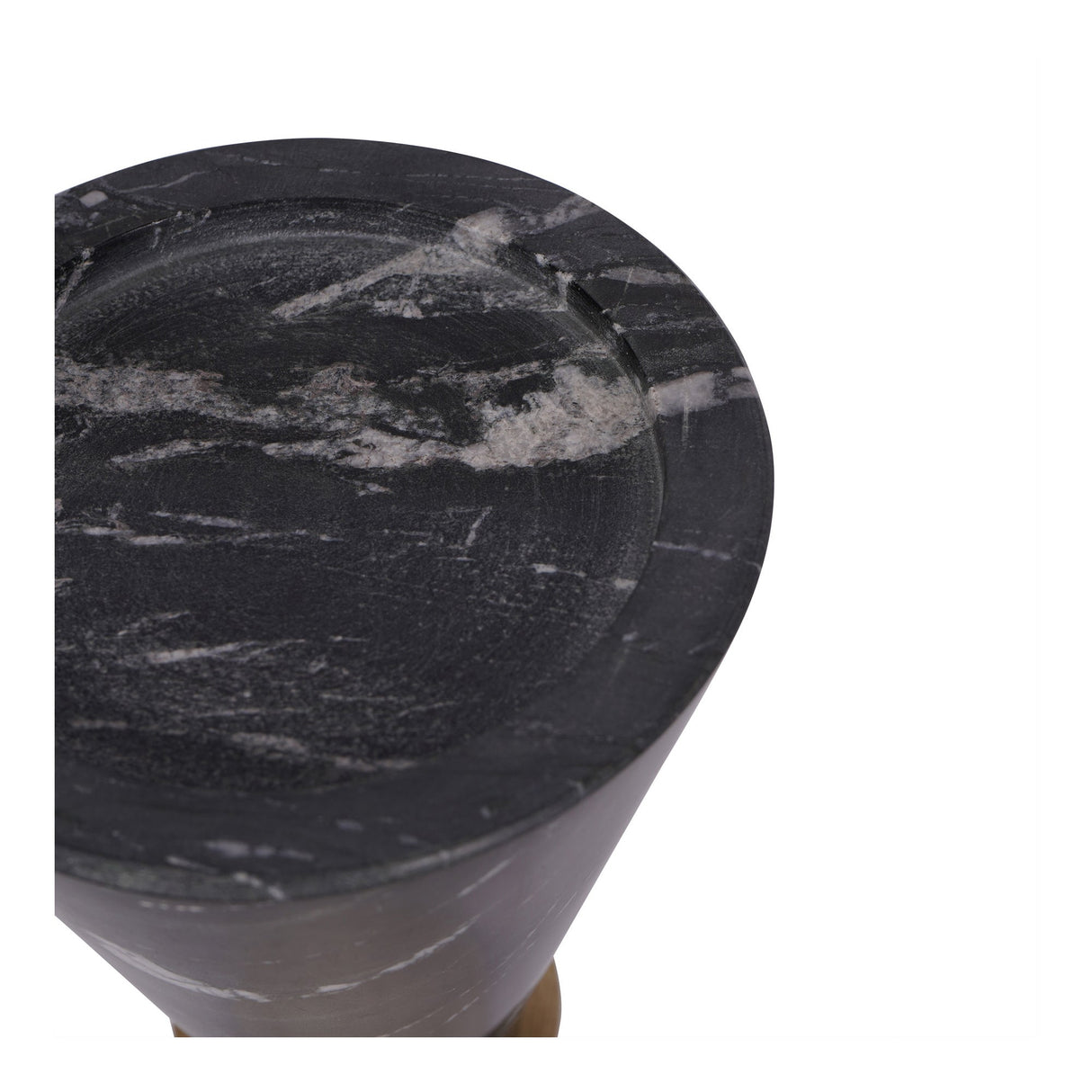 Ravello Marble Candle Holder 21cm - Black & White