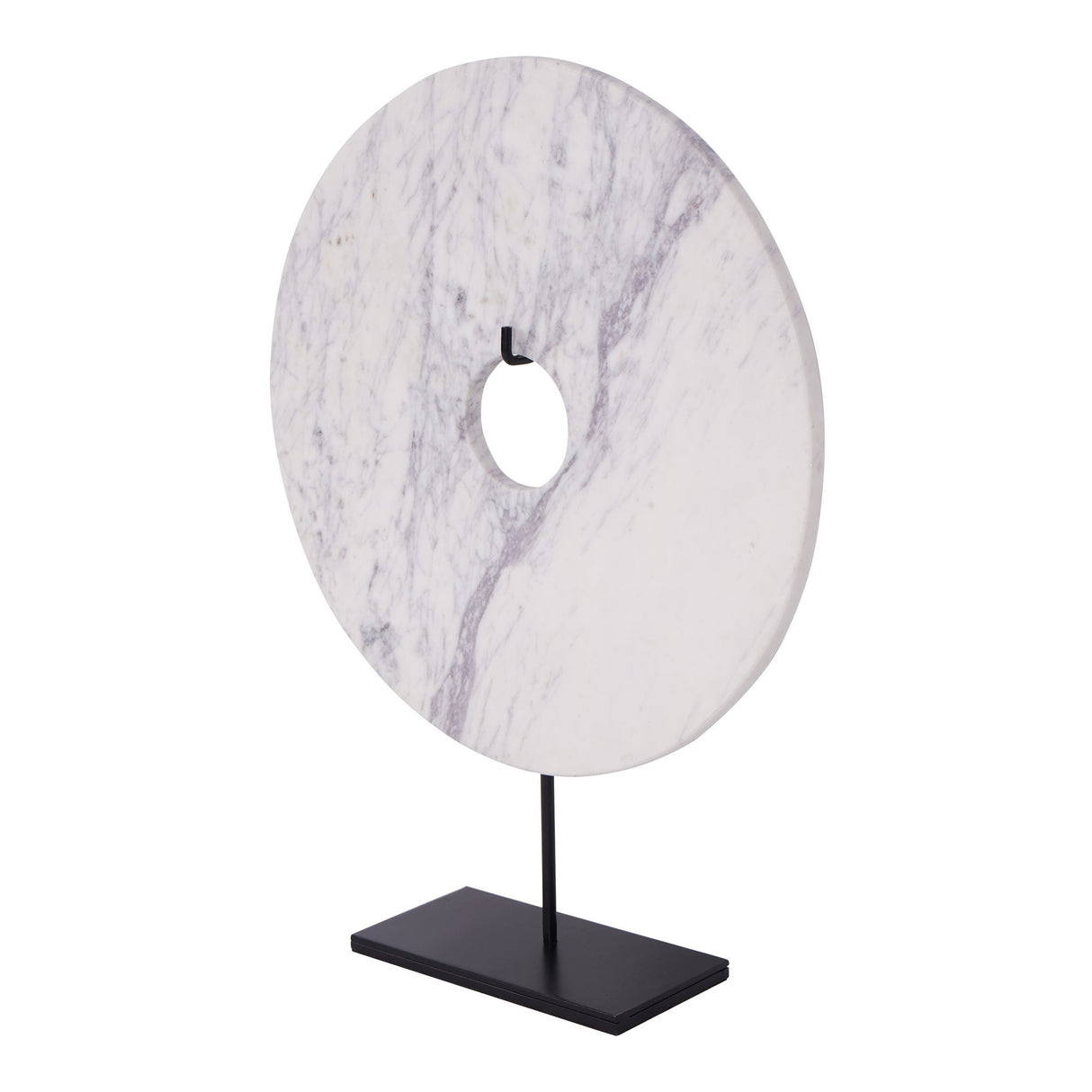 Castello White Marble Disc Figurine - 52cm