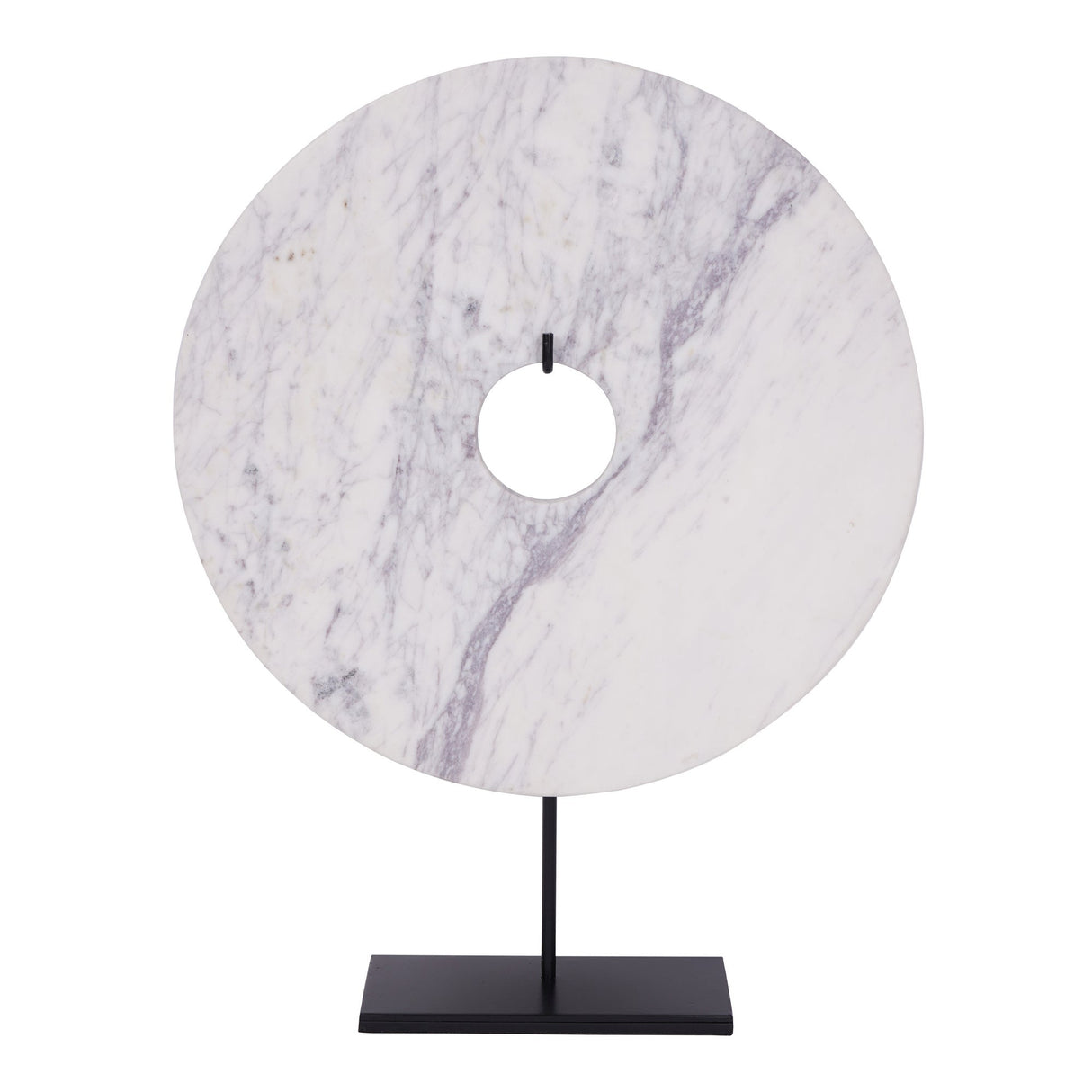 Castello White Marble Disc Figurine - 52cm