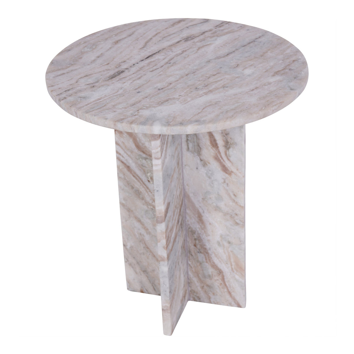 Cavallo Fantasy Marble Side Table - Brown