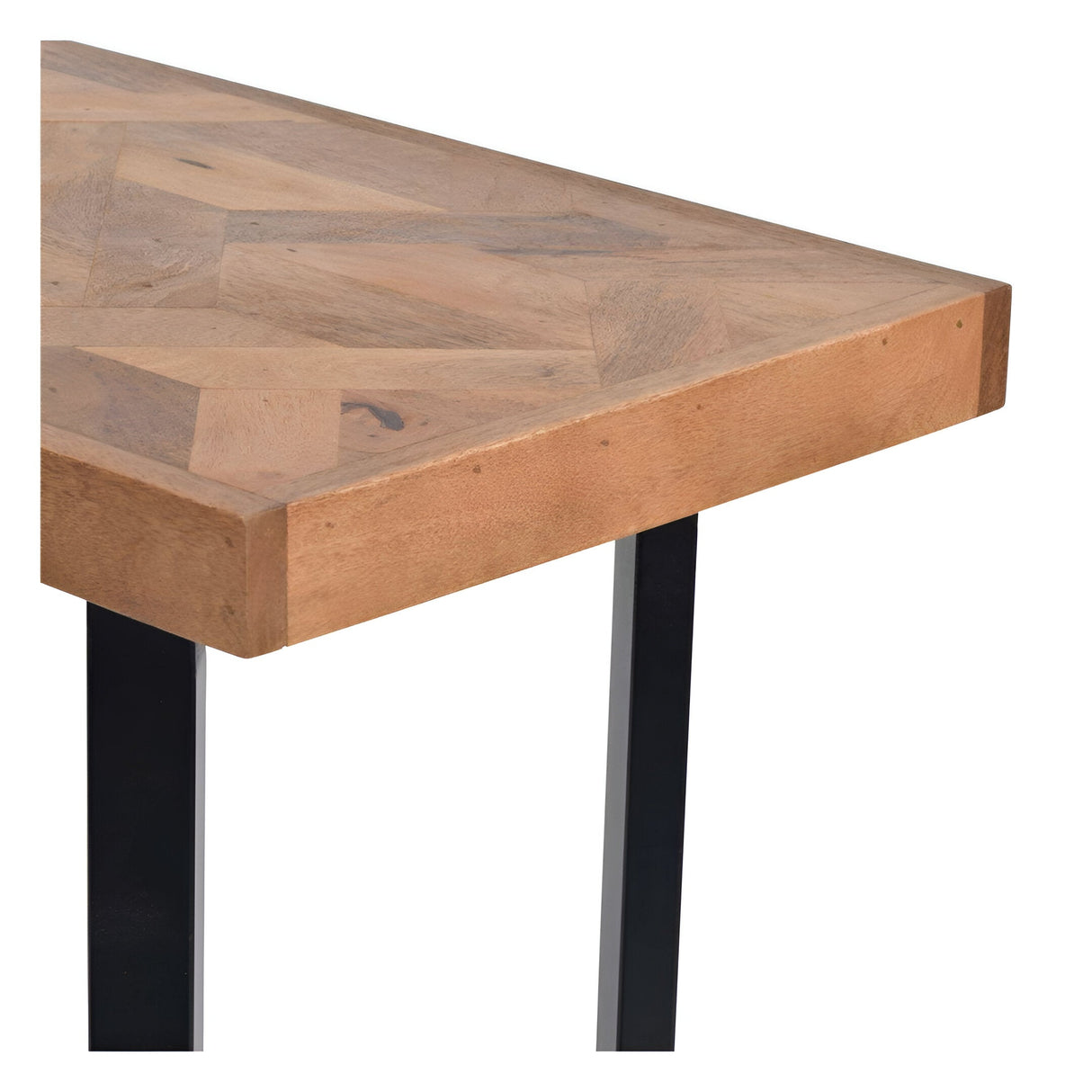 Marston Geometric II Large Wooden Console Table - Natural