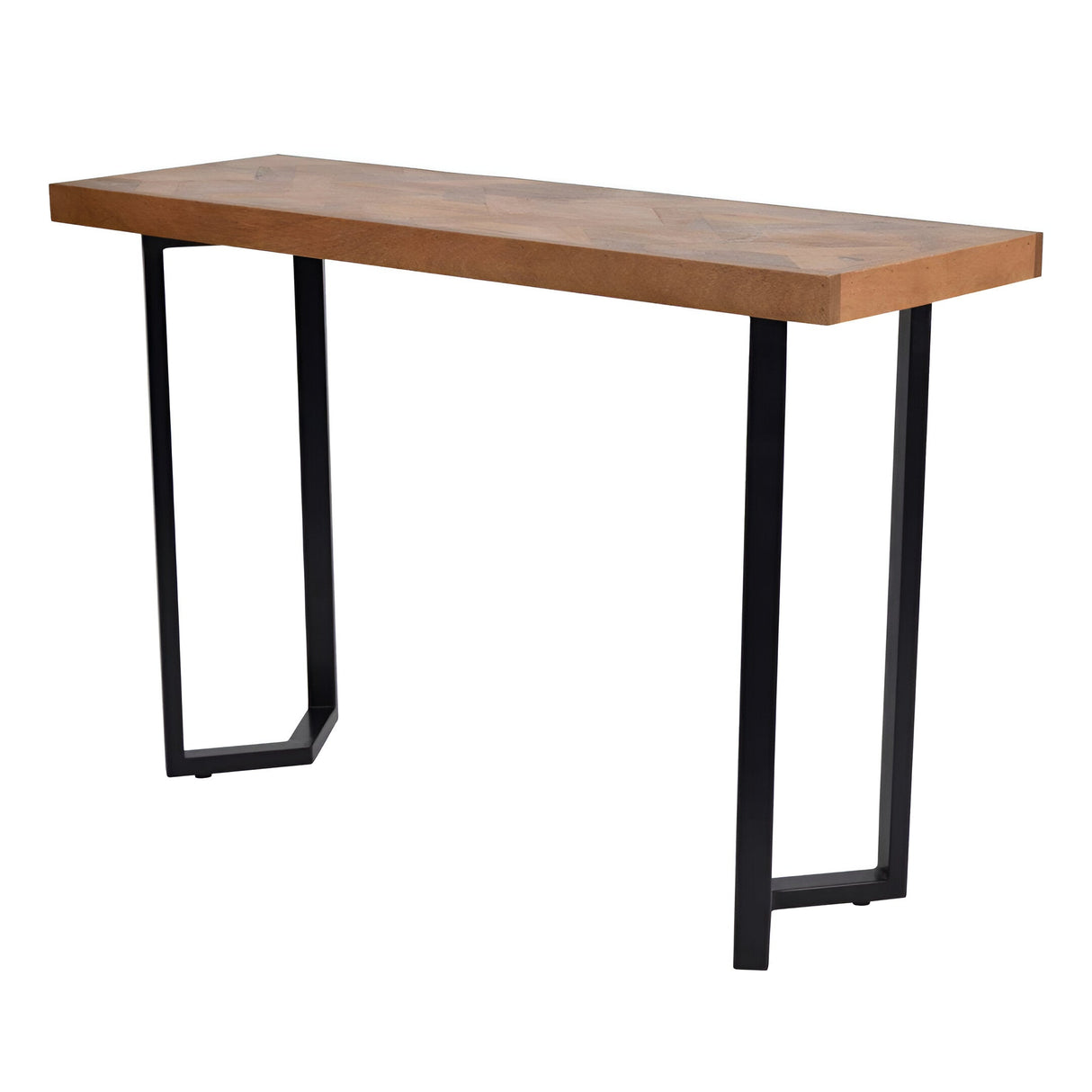 Marston Geometric II Large Wooden Console Table - Natural