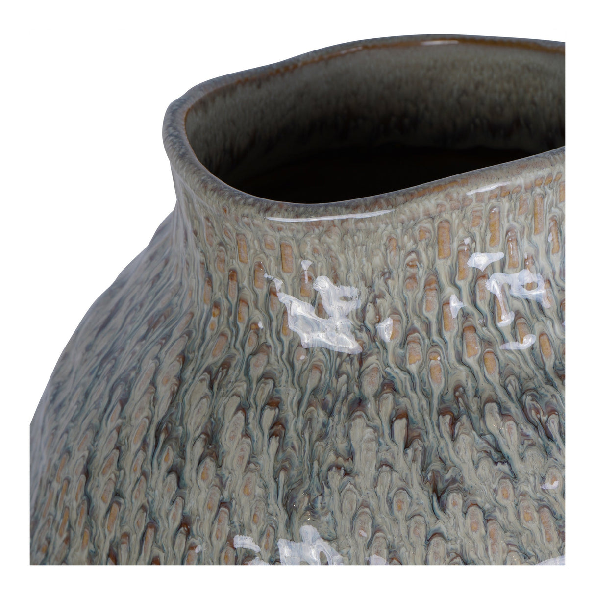 Extra Large Ceramic Woven Vase - Taupe