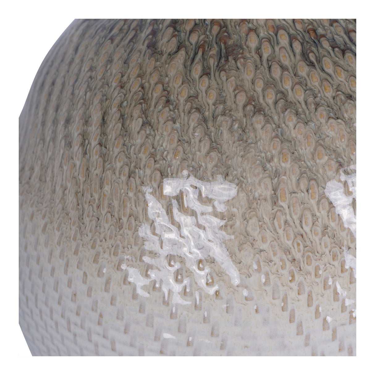 Large Ceramic Woven Vase - Taupe