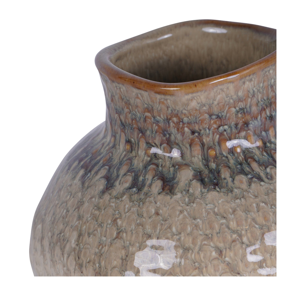 Mini Ceramic Woven Vase - Taupe