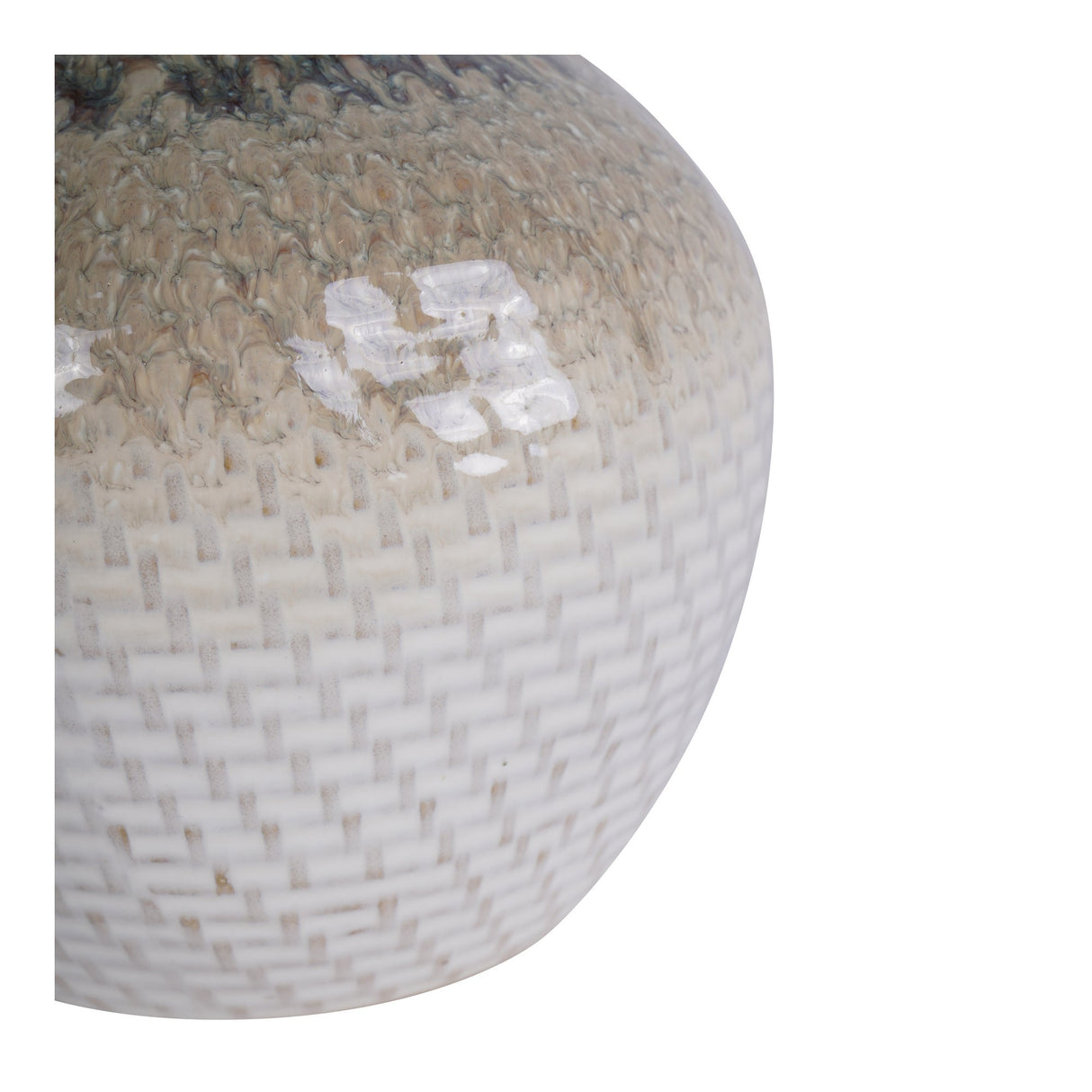 Mini Ceramic Woven Vase - Taupe