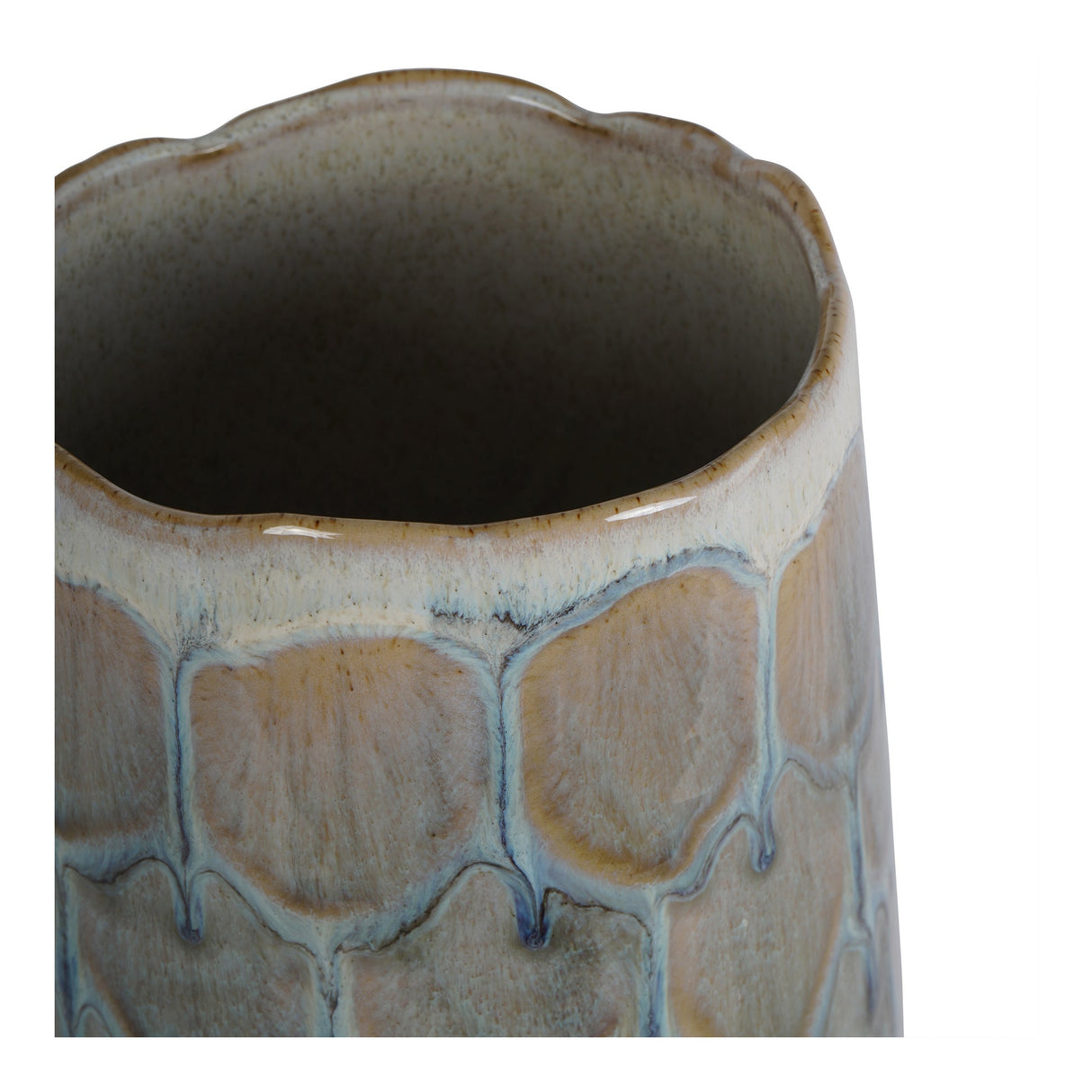 Armadillo Ceramic Vase - Azure Blue