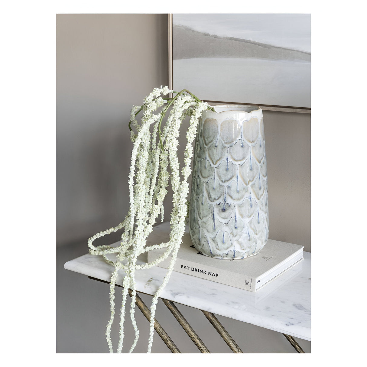 Armadillo Ceramic Vase - Azure Blue