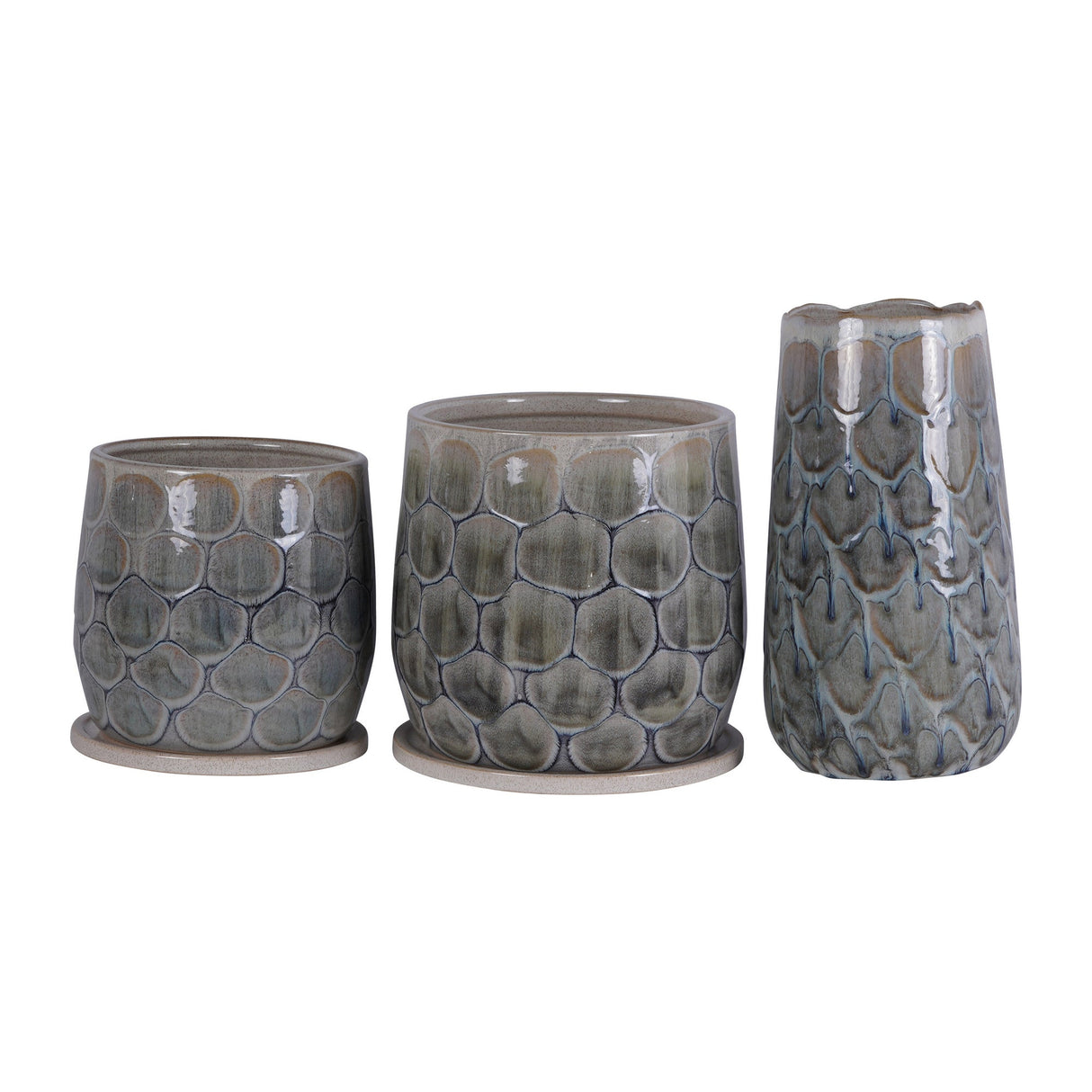 Armadillo Ceramic Vase - Azure Blue