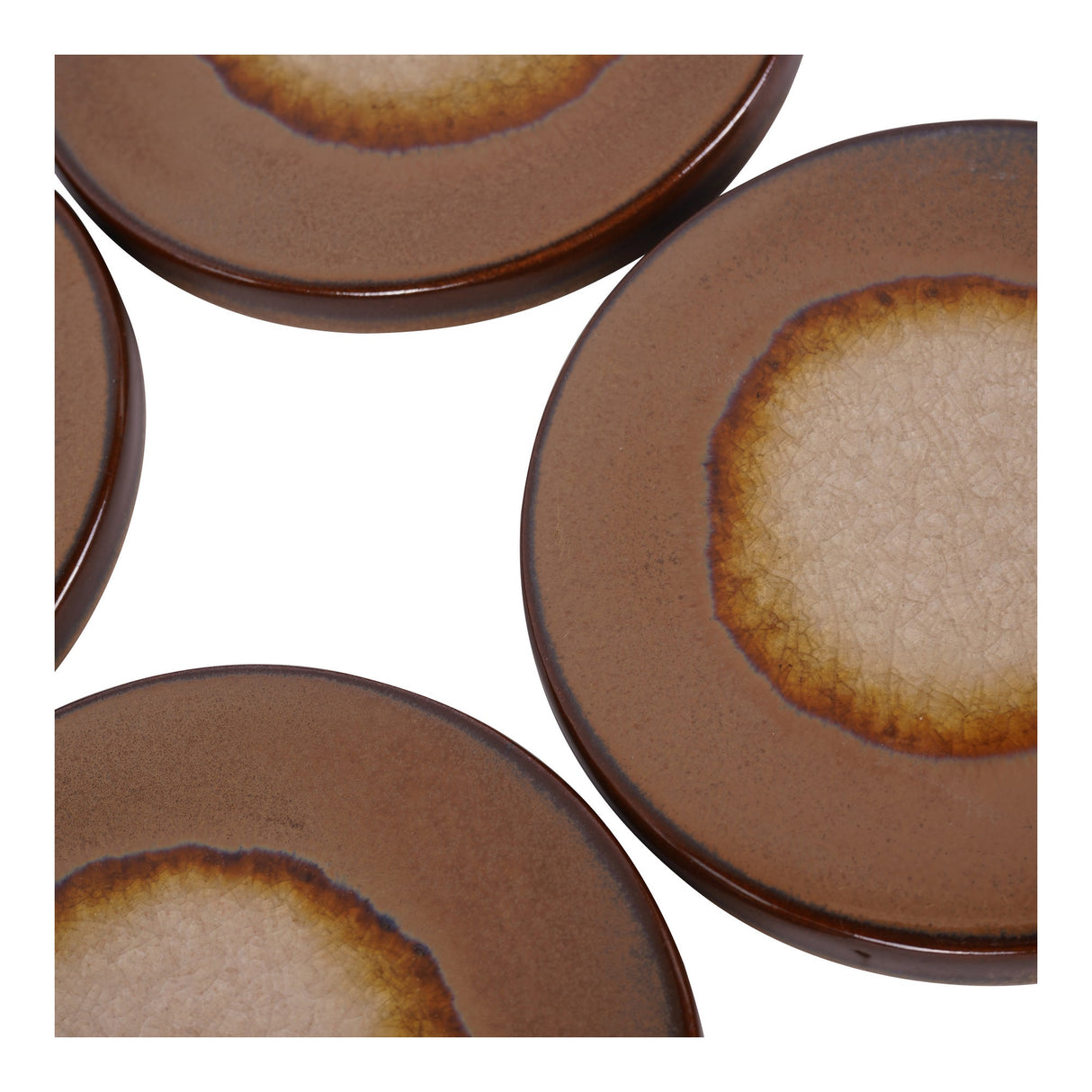 Reactive Glazed Medway Coaster Set of 4 - Ochre
