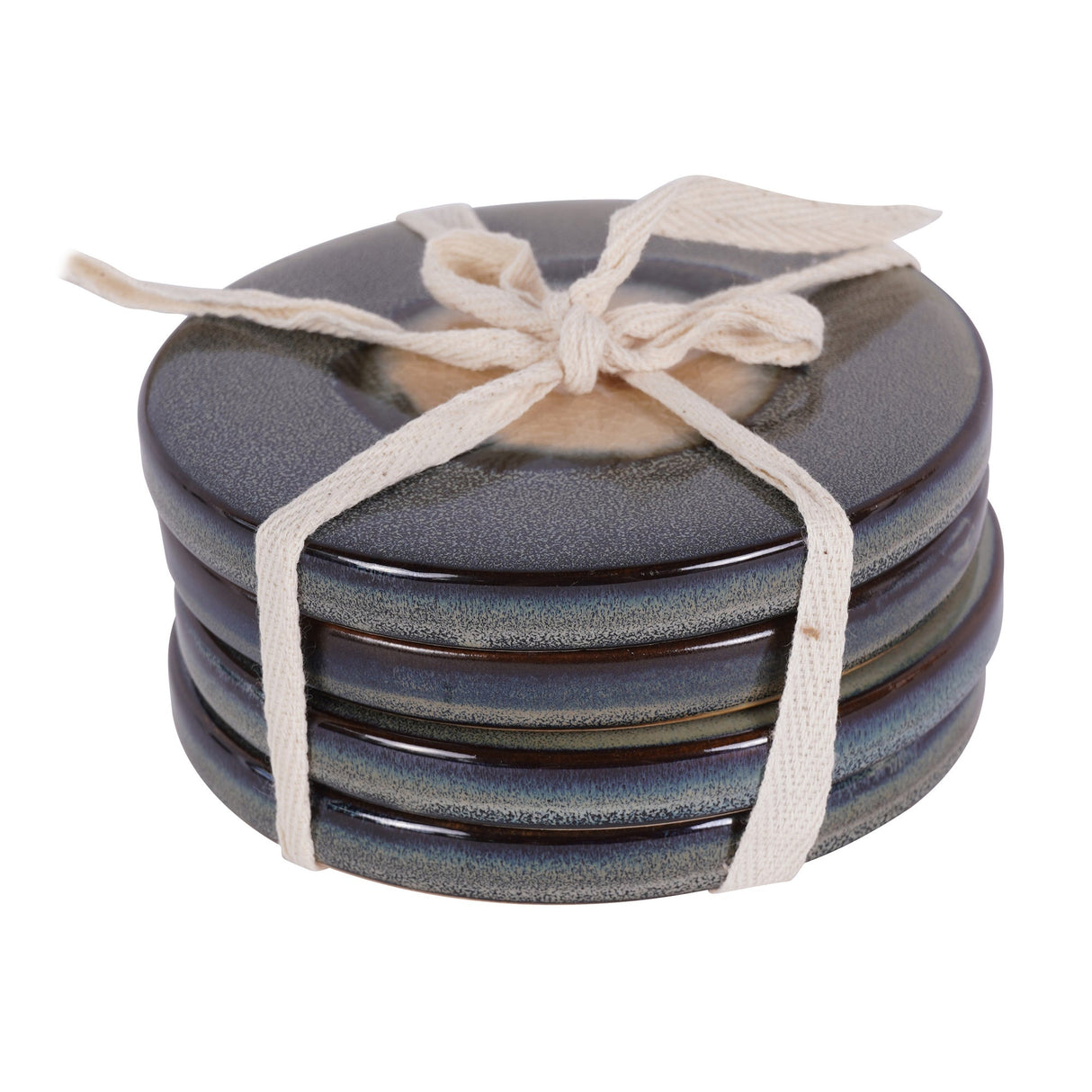 Reactive Glazed Medway Coaster Set of 4 - Blue