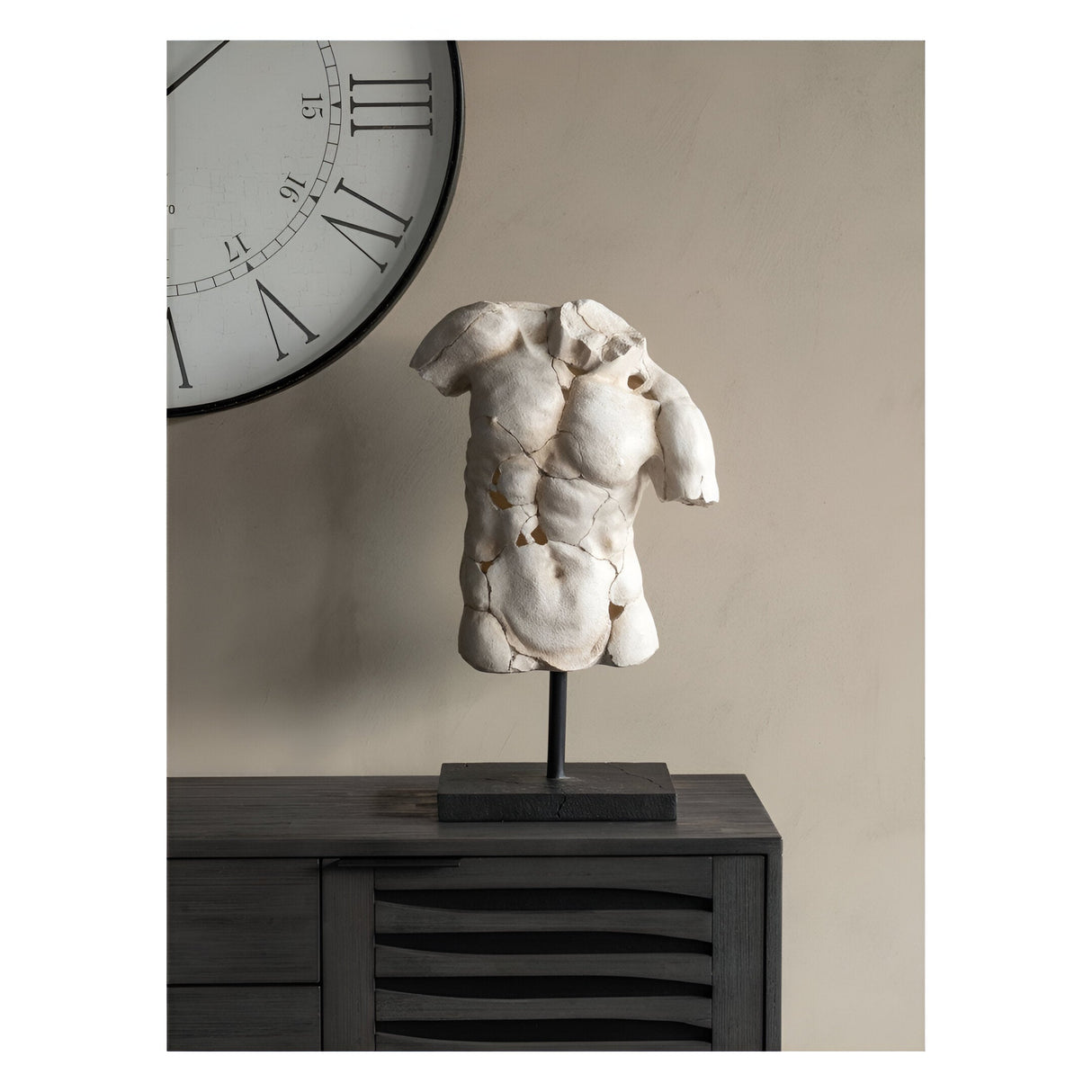 Male Torso On Stand Figurine - 62.5cm