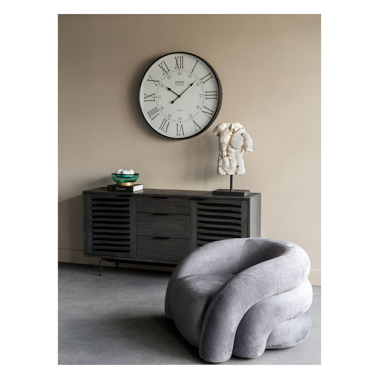 Male Torso On Stand Figurine - 62.5cm