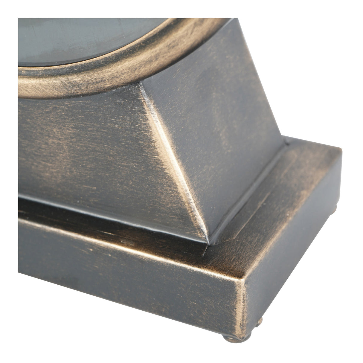 Palladium Mantel Clock With Moving Cogs - Black & Gold